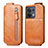 Leather Case Flip Cover Vertical for Oppo Reno9 5G Brown