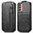 Leather Case Flip Cover Vertical for Samsung Galaxy M13 4G Black