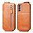 Leather Case Flip Cover Vertical for Samsung Galaxy M13 4G Brown