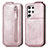 Leather Case Flip Cover Vertical for Samsung Galaxy S22 Ultra 5G Rose Gold