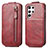 Leather Case Flip Cover Vertical for Samsung Galaxy S23 Ultra 5G Red