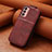 Leather Case Flip Cover Vertical S01D for Samsung Galaxy F13 4G Red