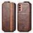 Leather Case Flip Cover Vertical S02D for Samsung Galaxy F13 4G Brown