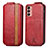 Leather Case Flip Cover Vertical S02D for Samsung Galaxy F13 4G Red