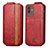 Leather Case Flip Cover Vertical S02D for Samsung Galaxy M13 5G Red