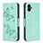 Leather Case Stands Butterfly Flip Cover Holder B01F for Samsung Galaxy A04E Green