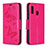 Leather Case Stands Butterfly Flip Cover Holder B01F for Samsung Galaxy A20e Hot Pink