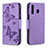 Leather Case Stands Butterfly Flip Cover Holder B01F for Samsung Galaxy A40s Clove Purple
