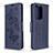Leather Case Stands Butterfly Flip Cover Holder B01F for Samsung Galaxy S20 Plus 5G Blue