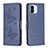 Leather Case Stands Butterfly Flip Cover Holder B01F for Xiaomi Redmi A1 Blue