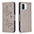 Leather Case Stands Butterfly Flip Cover Holder B01F for Xiaomi Redmi A1 Gray