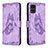 Leather Case Stands Butterfly Flip Cover Holder B02F for Samsung Galaxy A71 5G Clove Purple