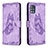 Leather Case Stands Butterfly Flip Cover Holder B02F for Samsung Galaxy M40S Clove Purple