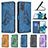 Leather Case Stands Butterfly Flip Cover Holder B02F for Samsung Galaxy S20