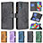 Leather Case Stands Butterfly Flip Cover Holder B03F for Samsung Galaxy M40S