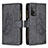 Leather Case Stands Butterfly Flip Cover Holder B03F for Xiaomi Mi 10T 5G Black