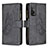 Leather Case Stands Butterfly Flip Cover Holder B03F for Xiaomi Redmi K30S 5G Black