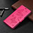 Leather Case Stands Butterfly Flip Cover Holder B13F for Samsung Galaxy S21 Ultra 5G Hot Pink