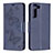 Leather Case Stands Butterfly Flip Cover Holder B13F for Samsung Galaxy S22 5G