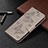 Leather Case Stands Butterfly Flip Cover Holder B13F for Samsung Galaxy S22 5G Gray