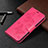 Leather Case Stands Butterfly Flip Cover Holder B13F for Samsung Galaxy S22 5G Hot Pink