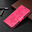 Leather Case Stands Butterfly Flip Cover Holder B13F for Samsung Galaxy S23 Plus 5G Hot Pink