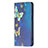 Leather Case Stands Butterfly Flip Cover Holder for Apple iPhone 13 Blue