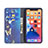 Leather Case Stands Butterfly Flip Cover Holder for Apple iPhone 13 Blue