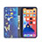Leather Case Stands Butterfly Flip Cover Holder for Apple iPhone 13 Mini Blue