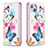 Leather Case Stands Butterfly Flip Cover Holder for Apple iPhone 13 Mini Pink