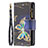 Leather Case Stands Butterfly Flip Cover Holder for Apple iPhone 13 Pro Mixed