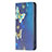 Leather Case Stands Butterfly Flip Cover Holder for Apple iPhone 14 Plus Blue