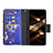 Leather Case Stands Butterfly Flip Cover Holder for Apple iPhone 14 Pro Navy Blue