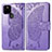 Leather Case Stands Butterfly Flip Cover Holder for Google Pixel 5 Clove Purple