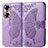 Leather Case Stands Butterfly Flip Cover Holder for Huawei Honor 60 5G Clove Purple