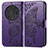 Leather Case Stands Butterfly Flip Cover Holder for Huawei Honor Magic3 Pro 5G Purple