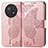 Leather Case Stands Butterfly Flip Cover Holder for Huawei Nova Y91 Rose Gold