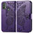 Leather Case Stands Butterfly Flip Cover Holder for Motorola Moto E20 Purple