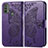 Leather Case Stands Butterfly Flip Cover Holder for Motorola Moto E30 Purple