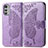 Leather Case Stands Butterfly Flip Cover Holder for Motorola Moto E32 Clove Purple