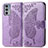 Leather Case Stands Butterfly Flip Cover Holder for Motorola Moto Edge 20 5G Clove Purple