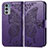 Leather Case Stands Butterfly Flip Cover Holder for Motorola Moto Edge 20 5G Purple