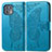 Leather Case Stands Butterfly Flip Cover Holder for Motorola Moto Edge 20 Lite 5G Blue