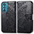 Leather Case Stands Butterfly Flip Cover Holder for Motorola Moto Edge 30 5G Black