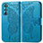 Leather Case Stands Butterfly Flip Cover Holder for Motorola Moto Edge 30 5G Blue