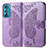Leather Case Stands Butterfly Flip Cover Holder for Motorola Moto Edge 30 5G Clove Purple