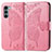 Leather Case Stands Butterfly Flip Cover Holder for Motorola Moto Edge S30 5G Hot Pink
