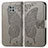 Leather Case Stands Butterfly Flip Cover Holder for Motorola Moto G Power (2021) Gray