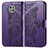 Leather Case Stands Butterfly Flip Cover Holder for Motorola Moto G Power (2021) Purple