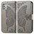 Leather Case Stands Butterfly Flip Cover Holder for Motorola Moto G Stylus (2021) Gray